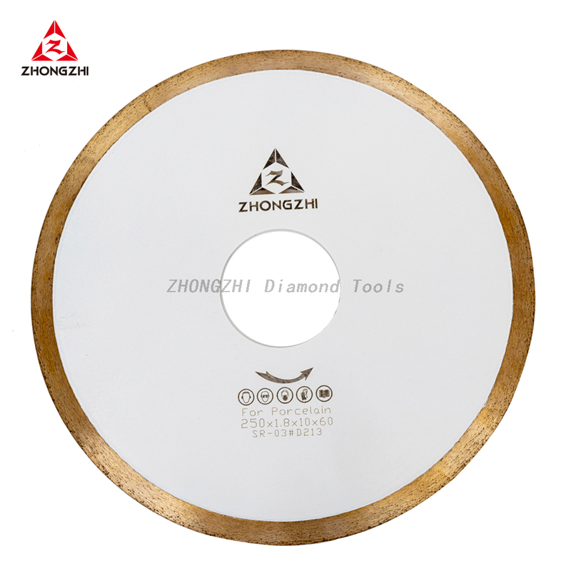 Diamond Saw Blades For Ceramic Porcelain Cutting Continuous Rim With J(fishhook) slot