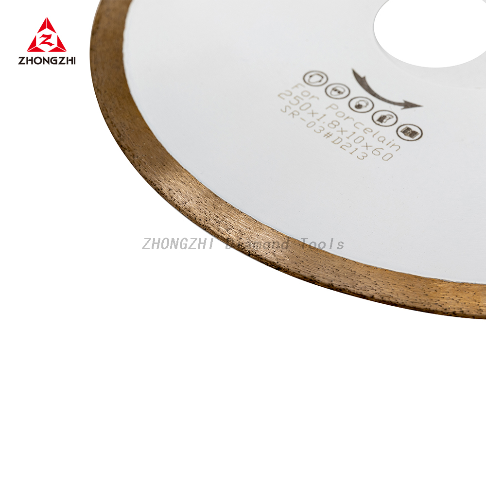 Diamond Saw Blades For Ceramic Porcelain Cutting Continuous Rim With J(fishhook) slot