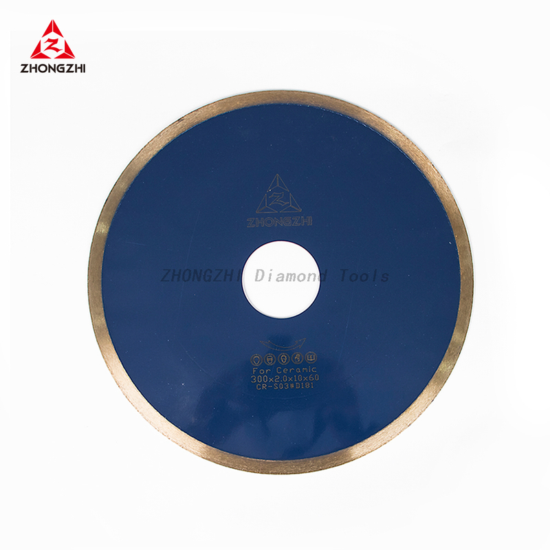 Diamond Saw Blades For Ceramic Porcelain Cutting Continuous Rim With J(fishhook) slot