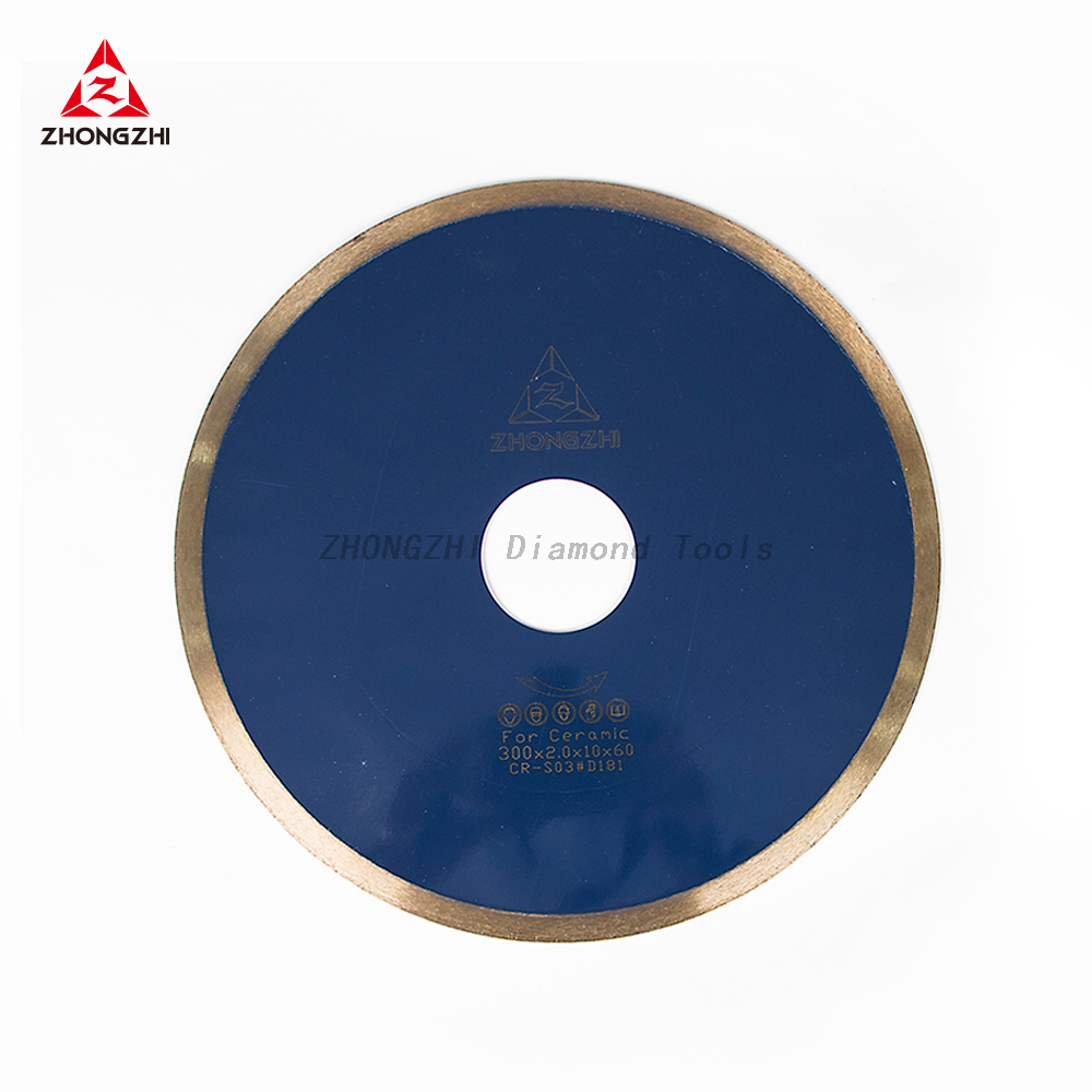 Diamond Saw Blades For Ceramic Porcelain Cutting Continuous Rim With J(fishhook) slot