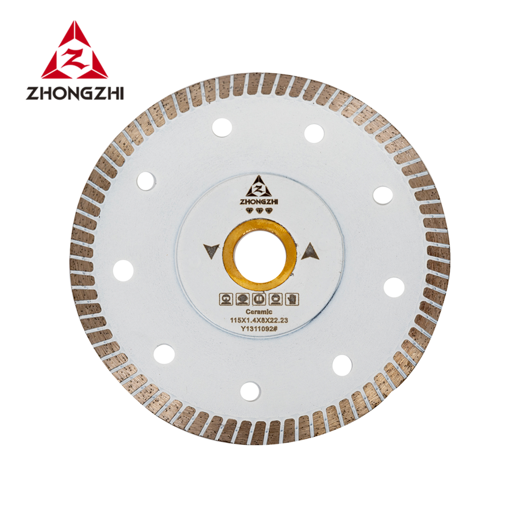 Hot Sintered Diamond Blade with Continuous Rim for Ceramic Cutting