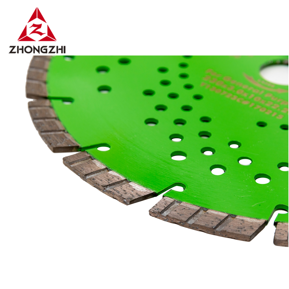 Stones Cutting Laser Welded Turbo Bevel Diamond Saw Blade with Slant Slot Segments