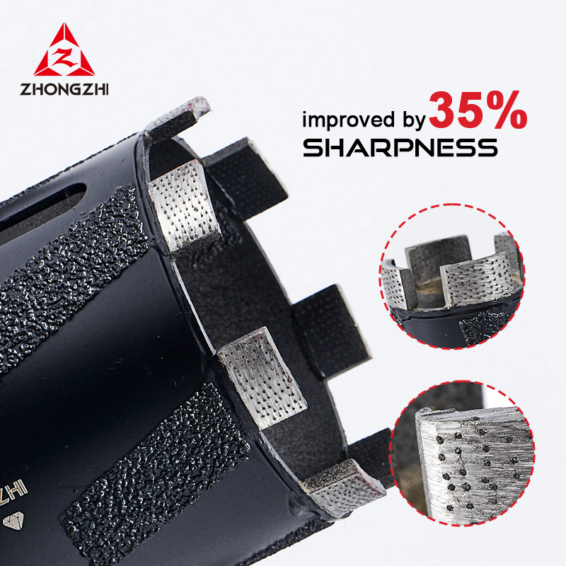 Diamond Core Drill Bits for Granite Marble Solid Block Stone Reinforced Concrete,Dry or Wet Drilling