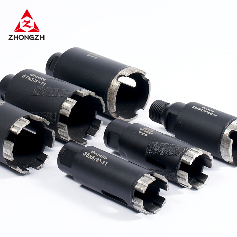 Diamond Core Drill Bits for Granite Marble Solid Block Stone Reinforced Concrete,Dry or Wet Drilling